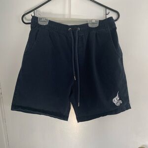 Men's Navy Born Dead Clothing Shorts with Snake Embroidery in size 32